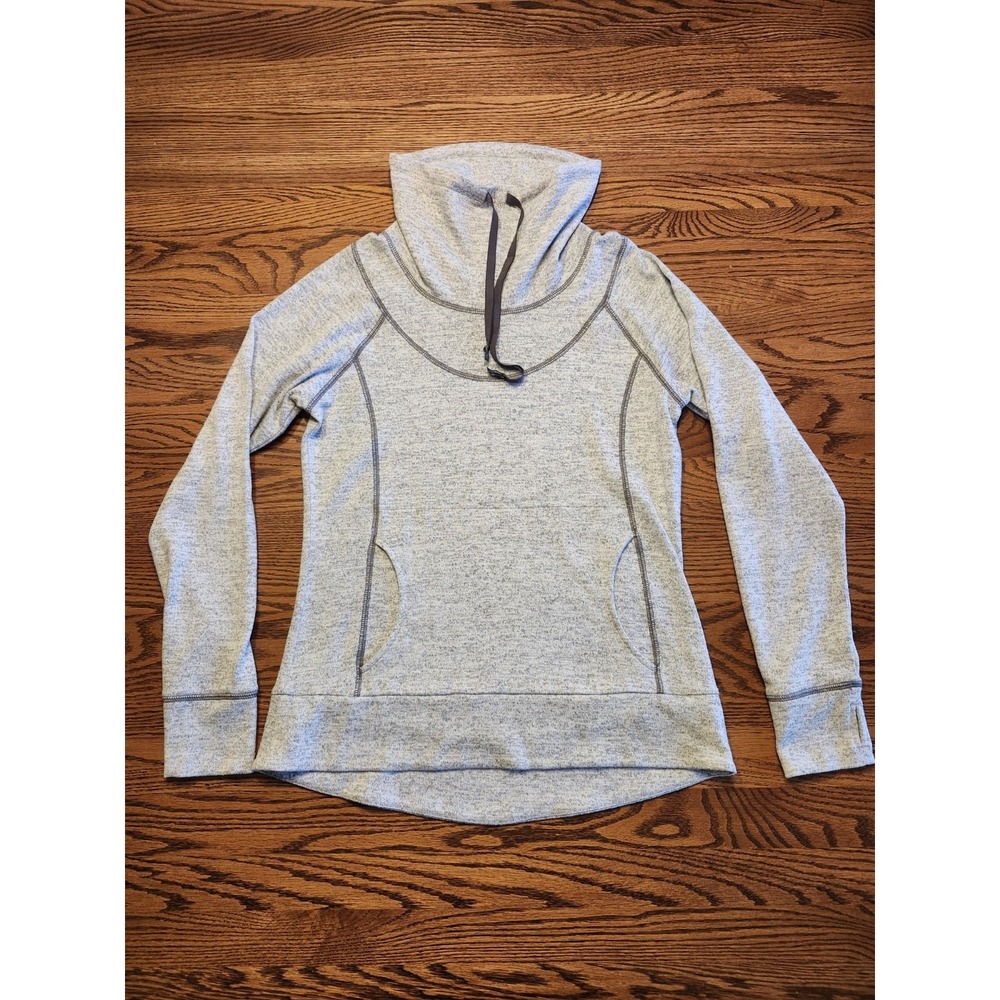 Kuhl Lea Cowl Neck Shirt Womens Size Small Gray Long Sleeve Thumbholes